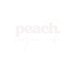 peach vegan cafe white logo-EXDS
